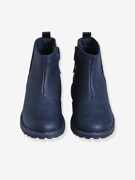 Fancy Glitter Boots for Girls BLUE DARK SOLID - vertbaudet enfant 
