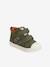 High-Top Unisex Trainers with Touch Fasteners for Babies GREEN MEDIUM SOLID WITH DESIG - vertbaudet enfant 