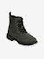 Leather Ankle Boots with Laces & Zips, for Girls GREY MEDIUM  ALL OVER PRINTED - vertbaudet enfant 