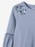 Top with Embroidered Flowers for Girls BLUE MEDIUM SOLID WITH DESIGN - vertbaudet enfant 