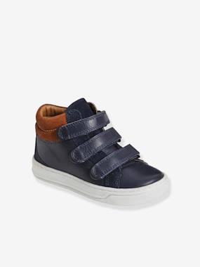 High-Top Leather Trainers for Boys, Designed for Autonomy  - vertbaudet enfant
