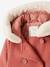 Hooded Woollen Jacket with Recycled Polyester Padding, for Girls PINK MEDIUM SOLID - vertbaudet enfant 