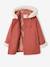 Manteau à capuche en drap de laine fille garnissage en polyester recyclé vieux rose - vertbaudet enfant 