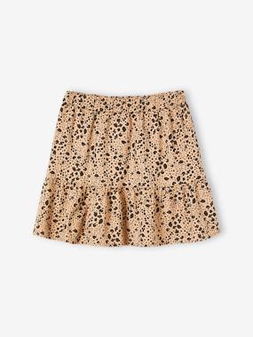 Skirt with Printed Ruffle for Girls  - vertbaudet enfant