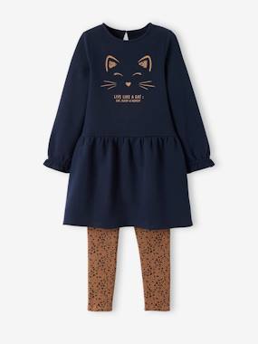 Fleece Dress & Leggings Combo, for Girls  - vertbaudet enfant