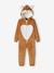 Fox Onesie for Girls BROWN LIGHT SOLID WITH DESIGN - vertbaudet enfant 