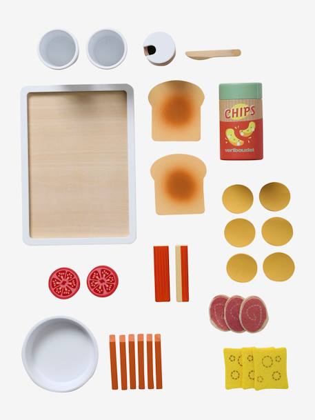 Set of Aperitifs in FSC® Wood BEIGE MEDIUM SOLID WITH DECOR - vertbaudet enfant 