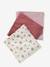 Pack of 3 Cotton Muslin Squares, Barn PINK MEDIUM ALL OVER PRINTED - vertbaudet enfant 
