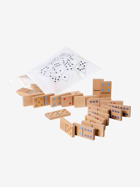 Domino in FSC® Wood RED MEDIUM SOLID WITH DESIG - vertbaudet enfant 