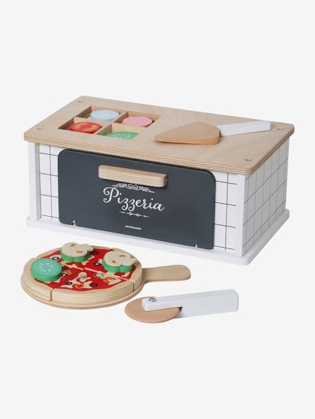 Pizza Oven in FSC® Wood BEIGE MEDIUM SOLID WITH DECOR - vertbaudet enfant 