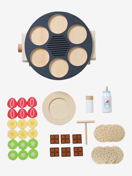 Pancake Party Set in FSC® Wood GREY DARK SOLID - vertbaudet enfant 