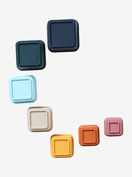 Tour de cubes en silicone multicolor - vertbaudet enfant 