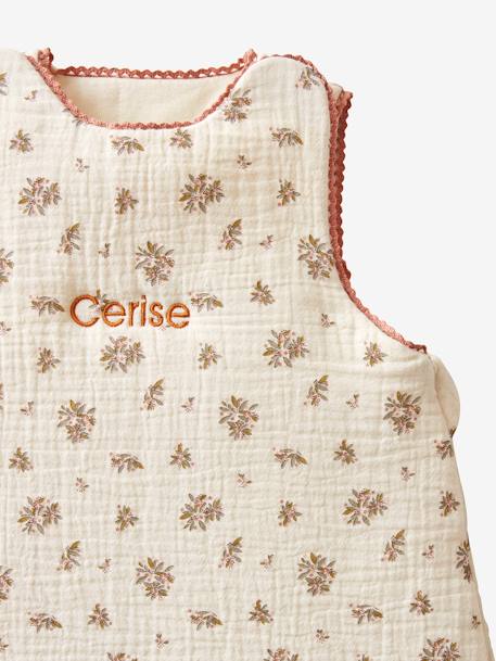 Sleeveless Baby Sleep Bag in Cotton Gauze, Barn BEIGE LIGHT ALL OVER PRINTED - vertbaudet enfant 