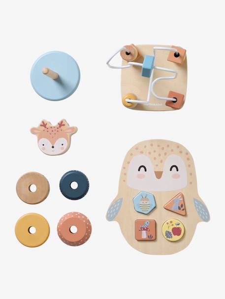 Enchanted Forest Box Set with 3 Early Learning Toys in FSC® Wood BEIGE LIGHT SOLID WITH DESIGN - vertbaudet enfant 