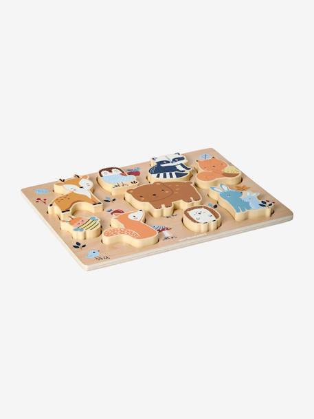Puzzle à encastrer Les amis de la Forêt en bois FSC® vert - vertbaudet enfant 