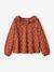 Blouse-like Top with Iridescent Flowers, for Girls BROWN DARK ALL OVER PRINTED - vertbaudet enfant 