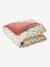 Throw in Cotton Gauze/Velour, Barn BEIGE LIGHT ALL OVER PRINTED - vertbaudet enfant 