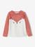 Fox Pyjamas in Velour for Girls PINK DARK SOLID WITH DESIGN - vertbaudet enfant 