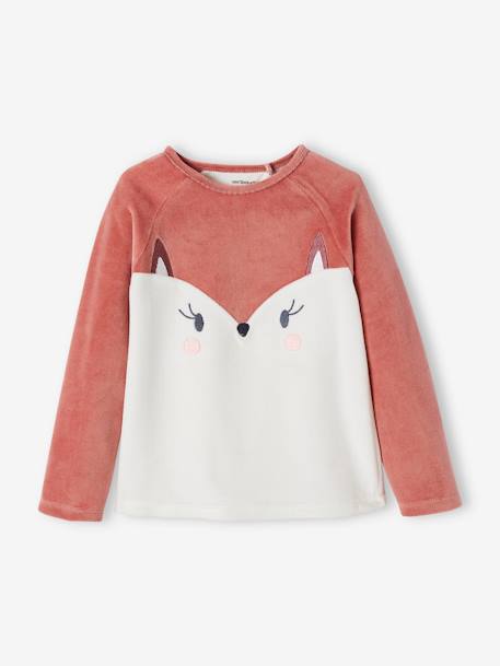 Pyjama fille velours renarde ROSE FONCE - vertbaudet enfant 