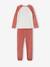 Fox Pyjamas in Velour for Girls PINK DARK SOLID WITH DESIGN - vertbaudet enfant 