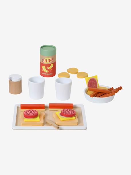 Set of Aperitifs in FSC® Wood BEIGE MEDIUM SOLID WITH DECOR - vertbaudet enfant 