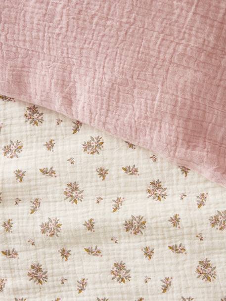 Cotton Gauze Duvet Cover for Babies, Barn BEIGE LIGHT ALL OVER PRINTED - vertbaudet enfant 