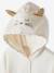 Cat Dressing Gown in Plush Fabric for Girls WHITE LIGHT SOLID WITH DESIGN - vertbaudet enfant 