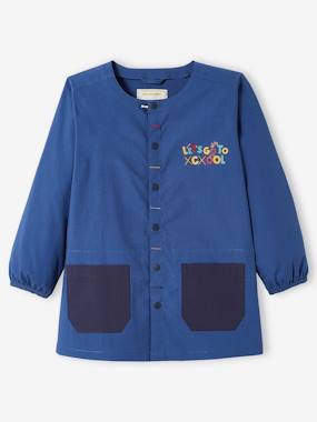 Boys-Apron -Smock with "let's go to cool" Motif for Boys
