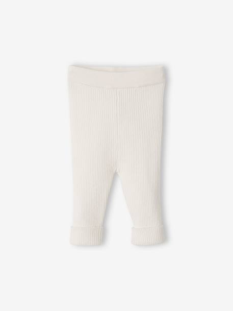 Ensemble bébé mixte gilet pantalon en tricot blanc+gris clair chiné+vert d'eau+vert sauge - vertbaudet enfant 