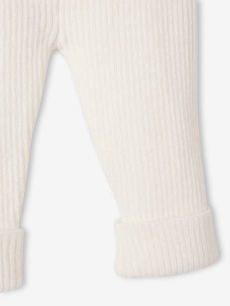 Ensemble bébé mixte gilet pantalon en tricot blanc+gris clair chiné+vert d'eau+vert sauge - vertbaudet enfant 