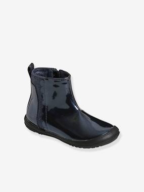 -Patent Leather Boots for Girls, Designed for Autonomy