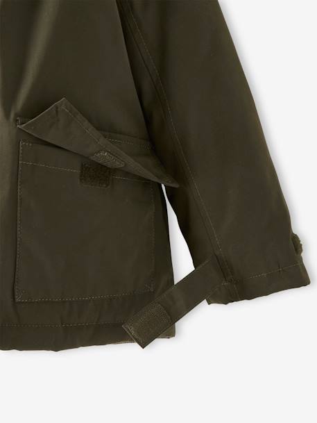Parka garçon 3 en 1 blouson amovible kaki+lichen+Marine grisé+noix de pécan - vertbaudet enfant 