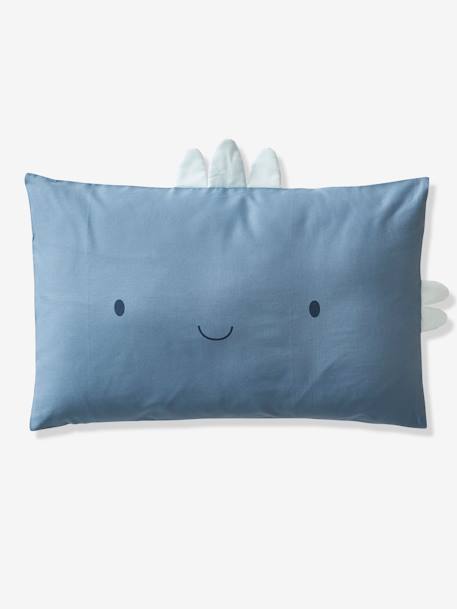 Pillowcase for Babies, Little Dino BLUE MEDIUM SOLID - vertbaudet enfant 