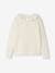 Cardigan in Soft Knit with Collar, for Girls BEIGE LIGHT SOLID - vertbaudet enfant 