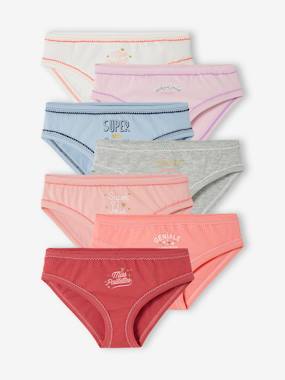 Girls-Underwear-Pack of 7 Briefs for Girls