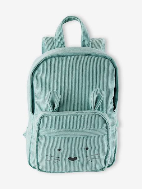 Bunny Backpack BLUE DARK SOLID WITH DESIGN - vertbaudet enfant 