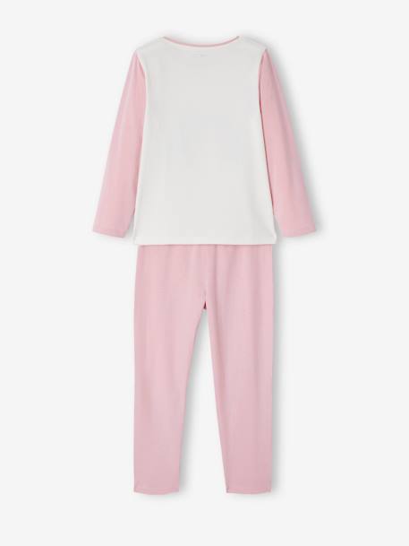Pack of 2 Rainbow Pyjamas for Girls PURPLE MEDIUM SOLID WITH DESIG - vertbaudet enfant 
