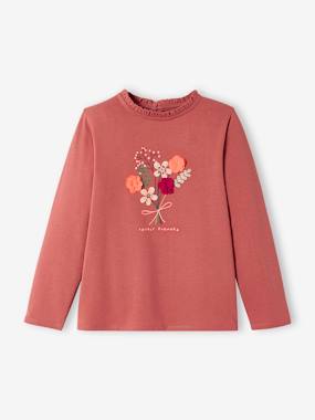 -Top with Fancy Motif with Shaggy Rag Details for Girls