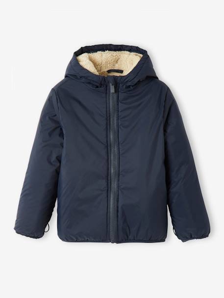 Parka garçon 3 en 1 blouson amovible kaki+lichen+Marine grisé+noix de pécan - vertbaudet enfant 