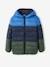 Reversible Lightweight Jacket with Recycled Polyester Padding for Boys BLUE BRIGHT STRIPED+GREY DARK STRIPED - vertbaudet enfant 