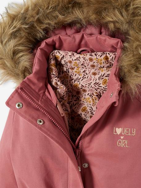 Parka fille 3 en 1 hiver à capuche DARK GREEN+kaki+PURPLE DARK+vert de gris - vertbaudet enfant 