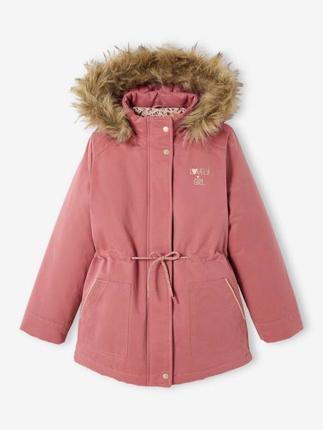 Parka fille 3 en 1 hiver à capuche DARK GREEN+kaki+PURPLE DARK+vert de gris - vertbaudet enfant 