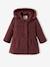 Manteau à capuche fille drap de laine MARINE GRISE+VIOLINE - vertbaudet enfant 