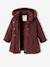Manteau à capuche fille drap de laine MARINE GRISE+VIOLINE - vertbaudet enfant 