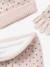 Beanie + Snood + Gloves with Hearts Set for Girls PINK LIGHT SOLID WITH DESIGN - vertbaudet enfant 