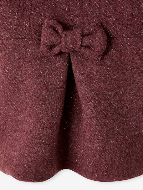 Manteau à capuche fille drap de laine MARINE GRISE+VIOLINE - vertbaudet enfant 