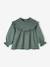 Smocked Blouse with Matching Headband GREEN DARK GREYED - vertbaudet enfant 