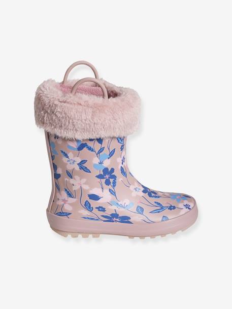 Printed Wellies for Girls, Designed for Autonomy PINK MEDIUM ALL OVER PRINTED - vertbaudet enfant 