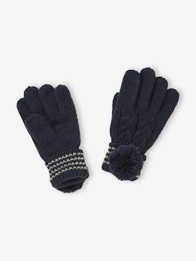 Cable-Knit Gloves for Girls  - vertbaudet enfant