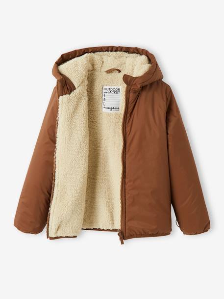 Parka garçon 3 en 1 blouson amovible kaki+lichen+Marine grisé+noix de pécan - vertbaudet enfant 